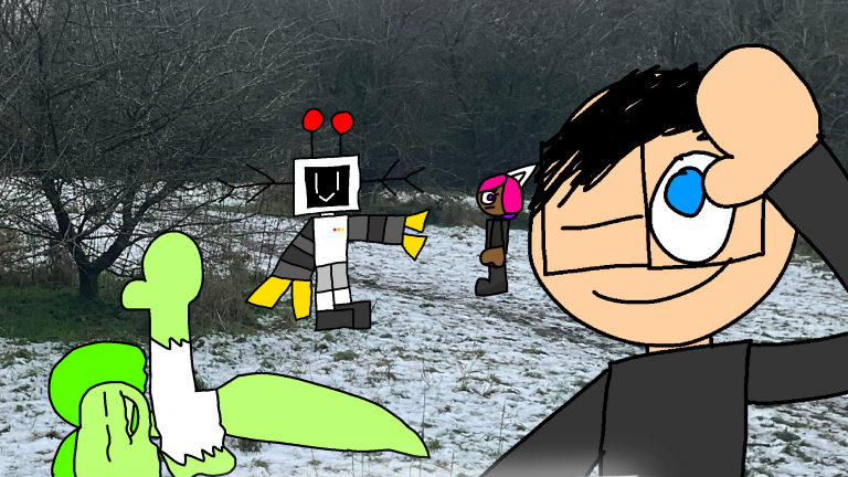 InkSpill MEGA Pilot poster. Team InkSpill are being themselves over in Highfield Country Park in Manchester.