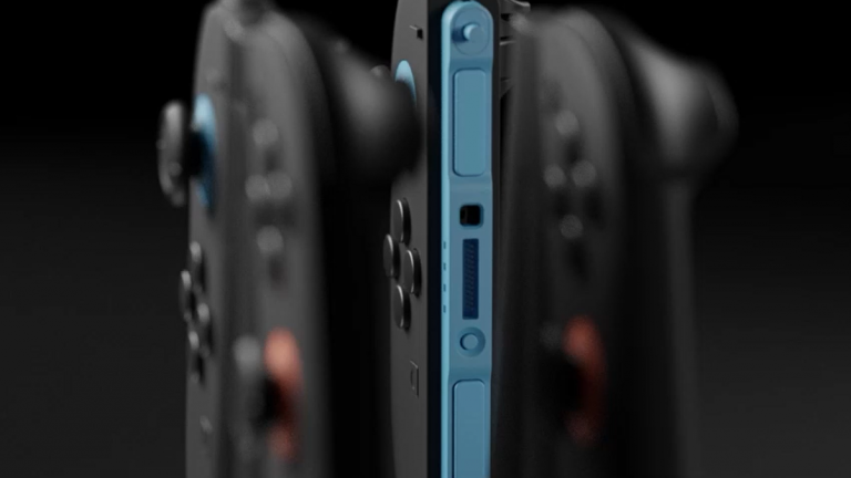 Multiple Switch 2 Joy-Cons seen from the side.