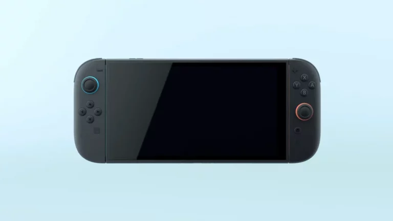 The Nintendo Switch 2, with Joy-Cons equipped, shown from the front